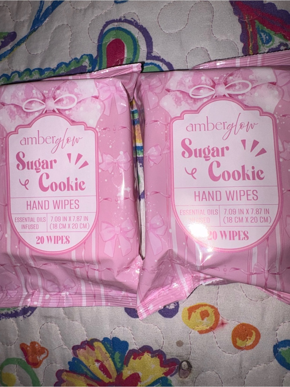 Sugar Cookie Hand Wipes — Pink (20 Wipes)